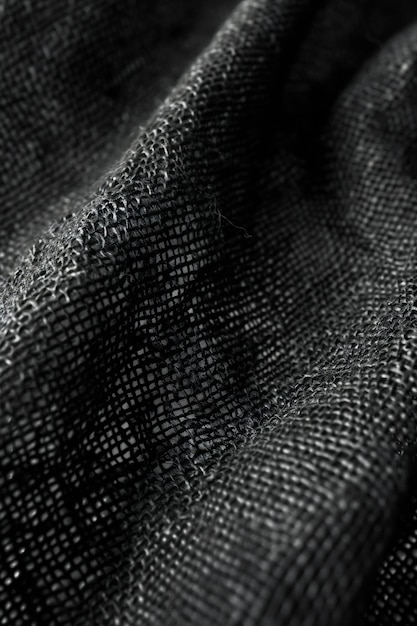 black canvas fabric background closeup