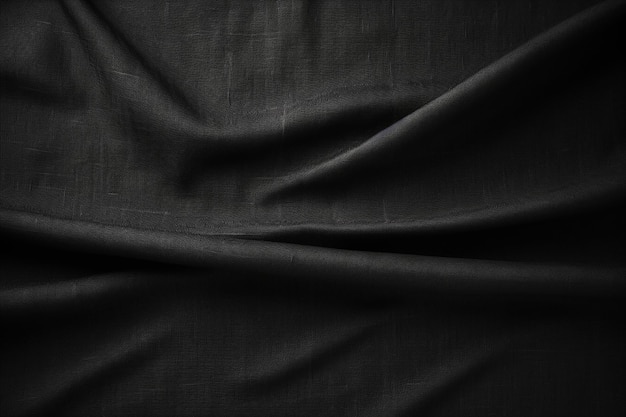 Black Canvas Linen Fabric Texture