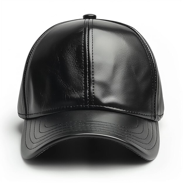 Photo a black cap that says quot the name of the company quot on the front