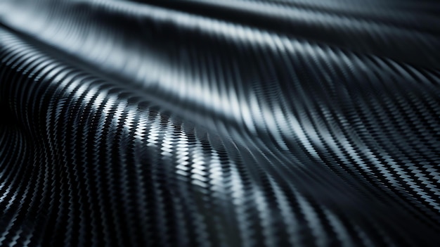 Photo black carbon fiber texture wavy carbon fiber surface 3d rendering illustration