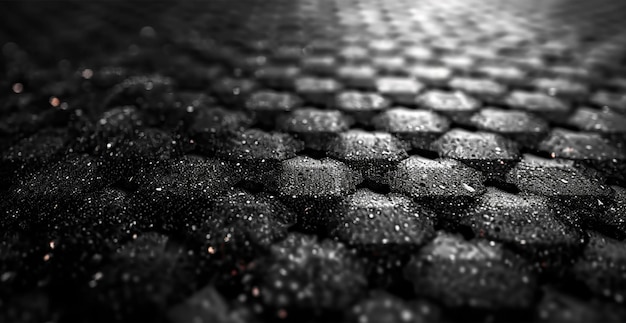 Black carbon texture panoramic background AI generated image