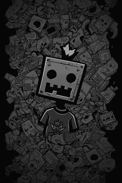 Photo black cartooned wallpapers for gamers