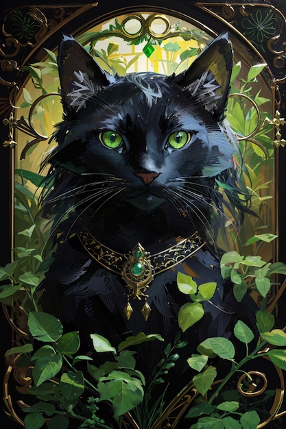 Premium AI Image Black Cat Art premium-ai-image-black-cat-art