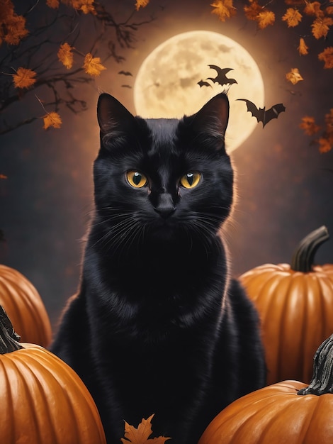 Black cat halloween