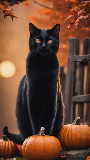 Black cat halloween