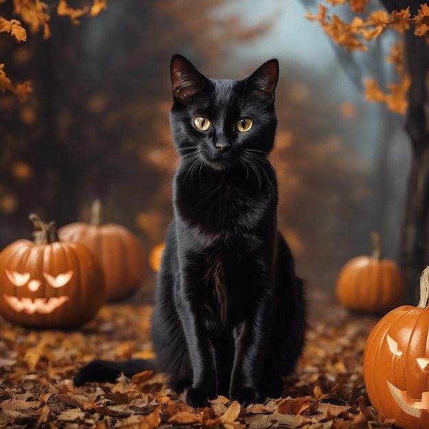 Black cat halloween