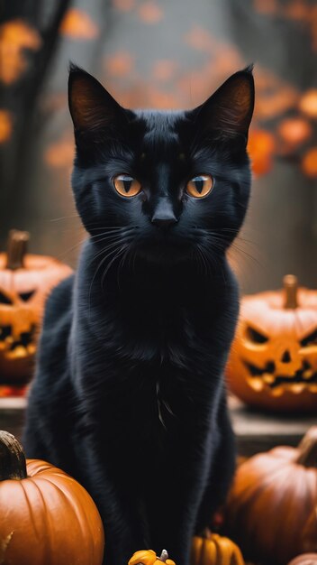 Black cat halloween