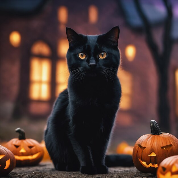 Black cat halloween