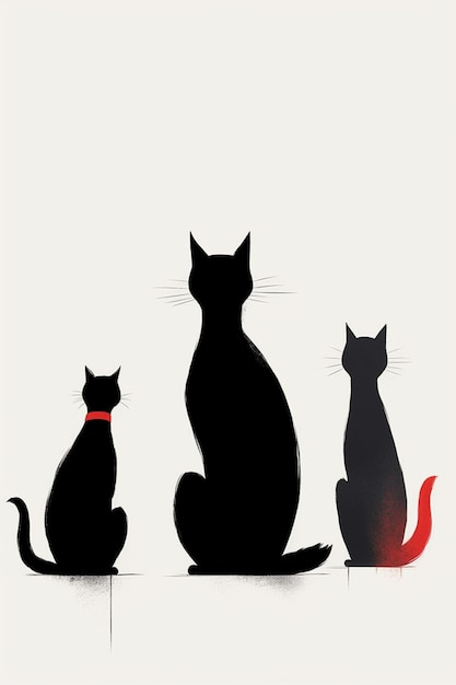 A black cat and two black cats are looking at the camera.