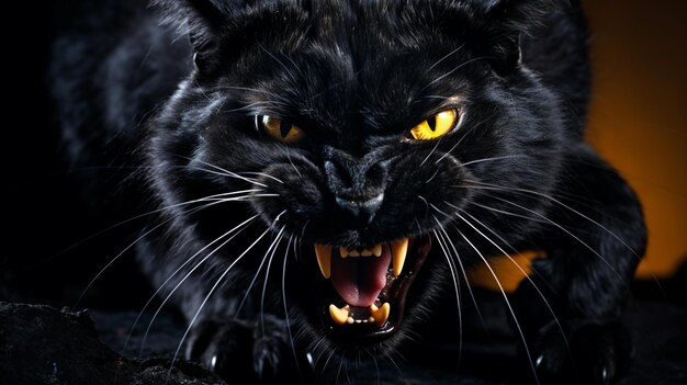 Photo black cat with big black eyes big mouth black cat big eyes big black eyes big black cat black cat black