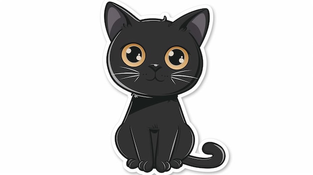 черная кошка с желтыми глазами и черной рубашкой с надписью "Черная кошка"