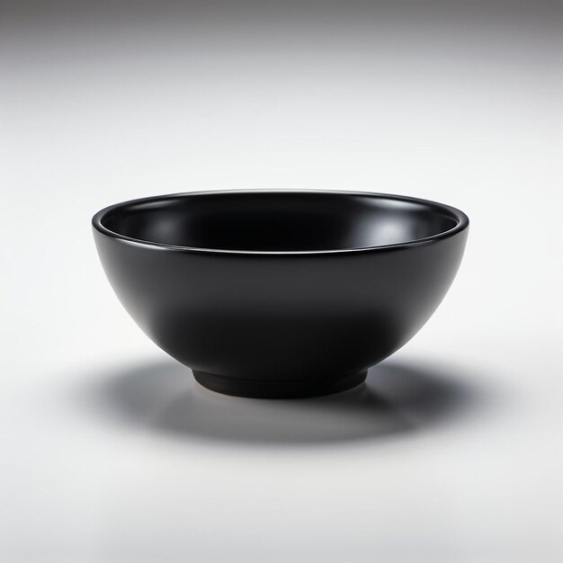 Black ceramic bowl