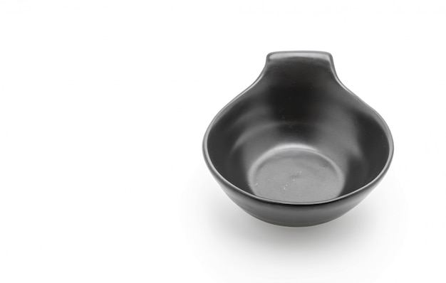 black ceramic bowl