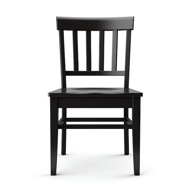 Photo a black chair with a white background