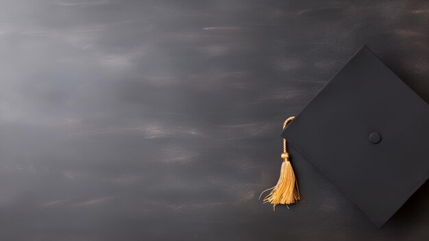 Black chalkboard with copy space for greeting card graduation Generative AI