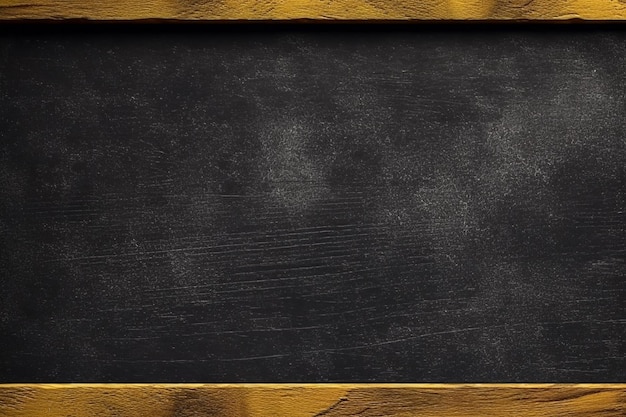 Photo a black chalkboard with a wooden frame