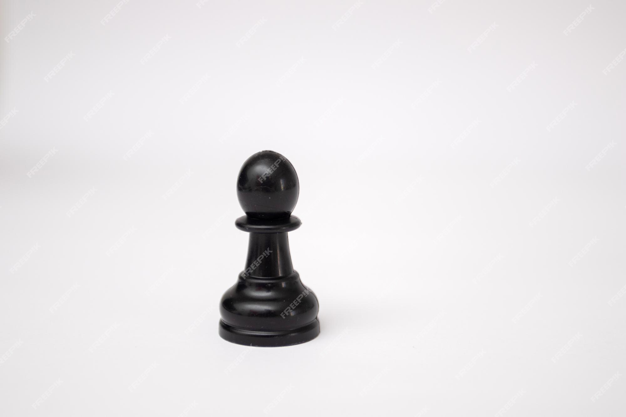 Premium Vector  Black chess piece pawn with highlights on a white