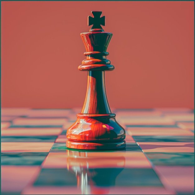 Photo a black chess piece with a star on the top