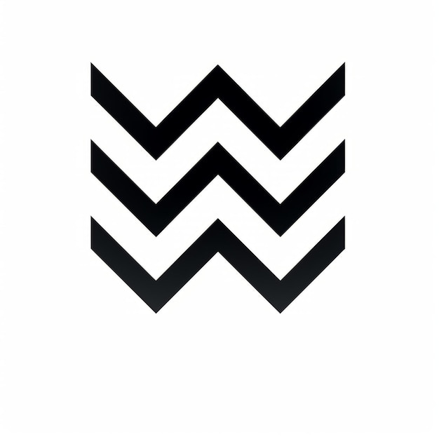 Photo black chevron logo a minimalist and meditative insignia