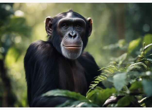 A black chimpanzee