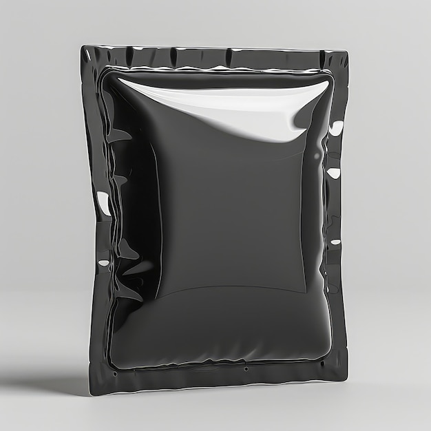 Photo black chips packet mockup