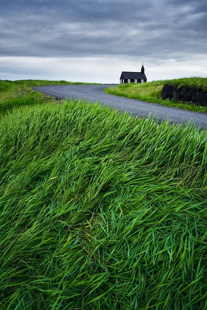 Photo black church iceland