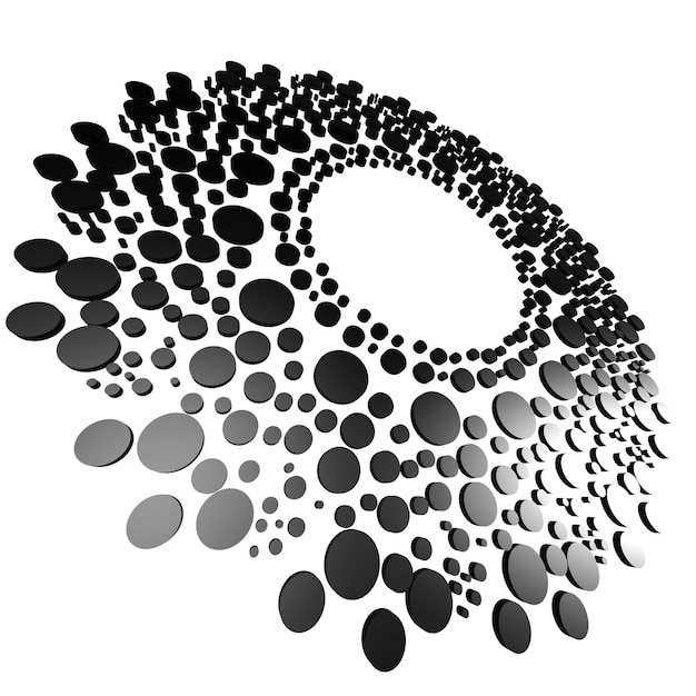black circle with dot