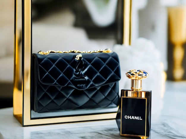 черный классический клапан Chanel сумки в шикарном стиле в качестве основного фокуса должны иметь две сумки на передней части