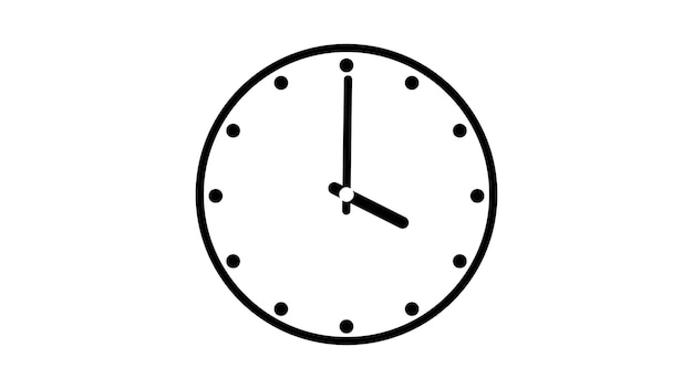 Photo black clock on a white background