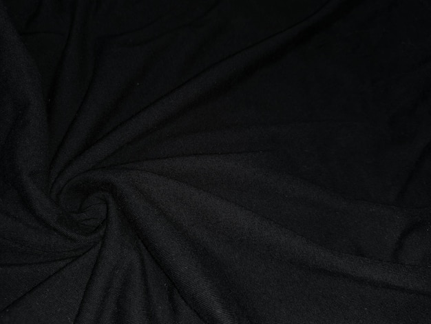 Black Cloth Wave Wrinkles Raw Material Texture background