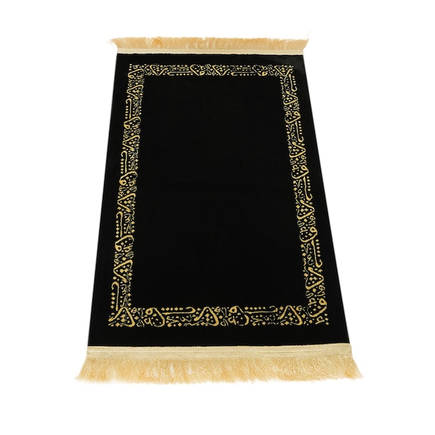 Photo a black cloth with gold trim and a gold trim.