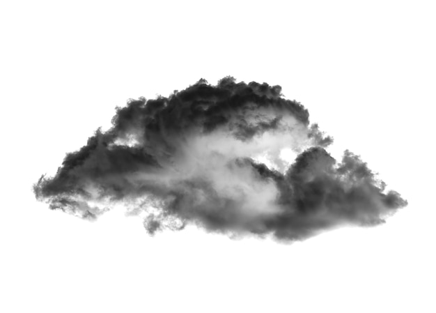 Black cloud isolated on white background