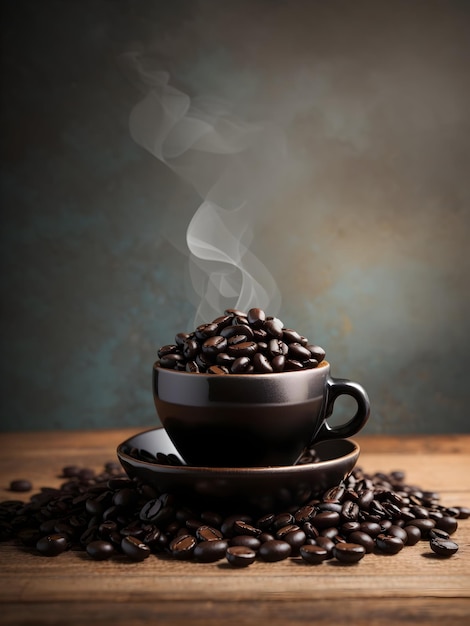 _old_background_2 上の Black_coffee_beans_on_an_old_background_2