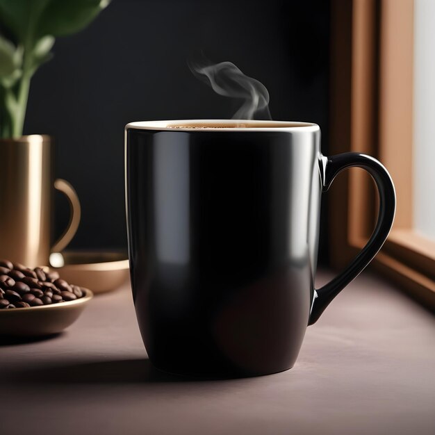 black coffee mug