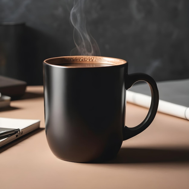 black coffee mug