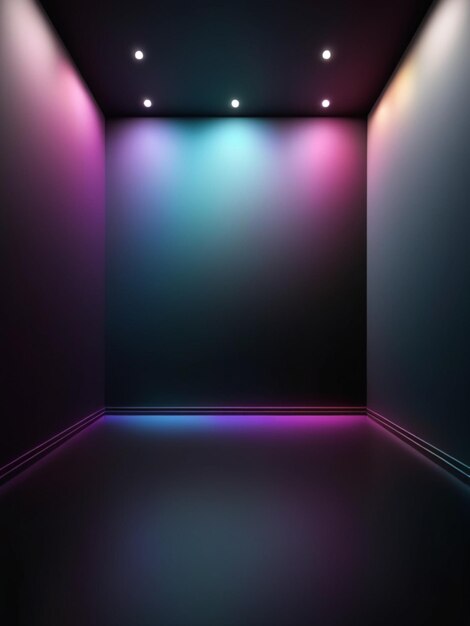 Black color gradient room background