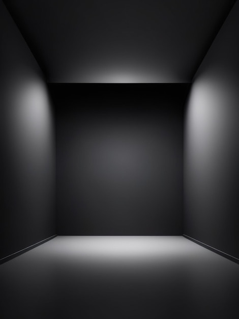 Black color gradient room background