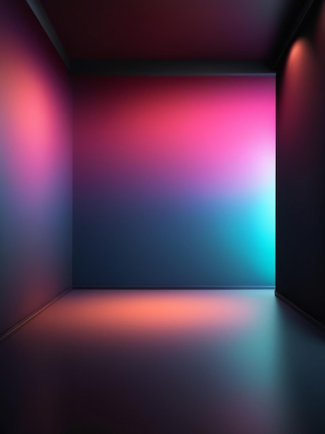 Black color gradient room background