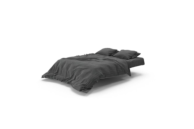 Photo black color modern bed