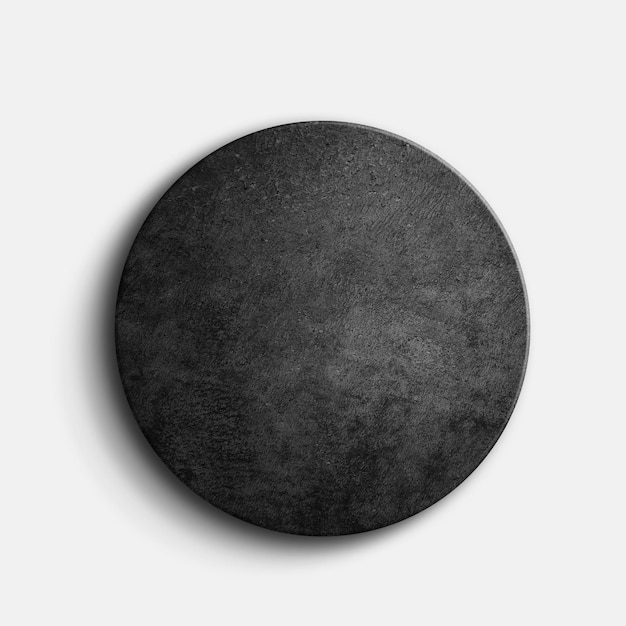 Black concrete 3d round podium