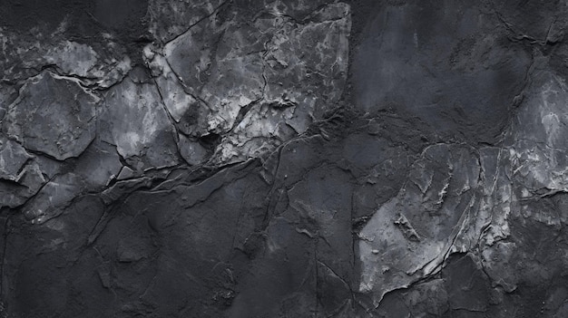 Black concrete wall grunge stone texture dark grayGenerative AI