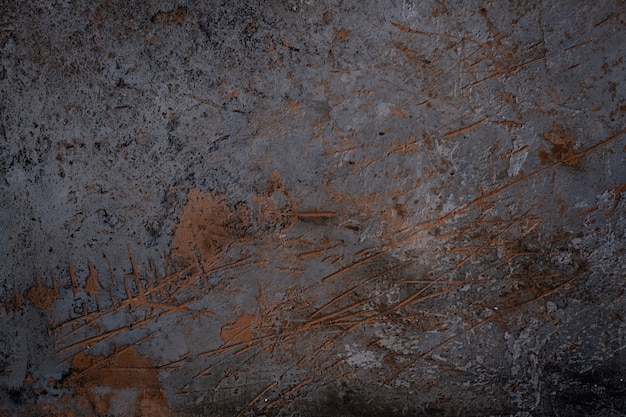 Black concrete wall texture Rough rusty cuts. Background for the menu or screen saver