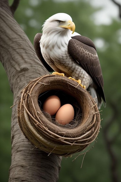 Black Cormorants nests on a dead tree branches