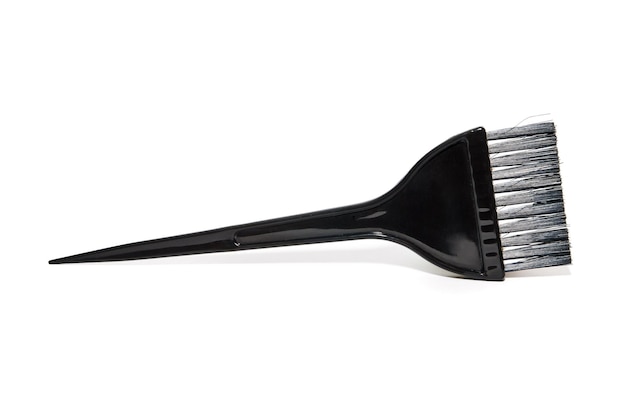 Photo black cosmetic brush isolated on a white background