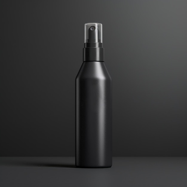 Black Cosmetic Spray Bottle Mockup