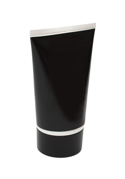 Black cosmetics tube