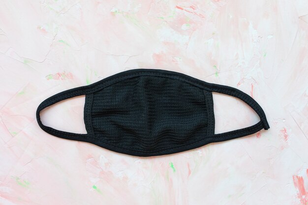 Photo black cotton face mask