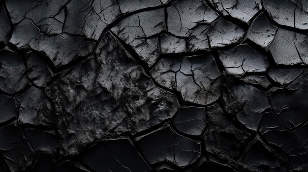 A black cracked earth background with a cracked surface.