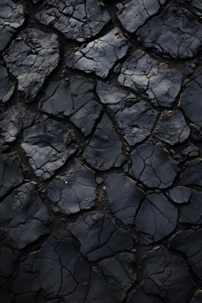 Black cracked ground texture