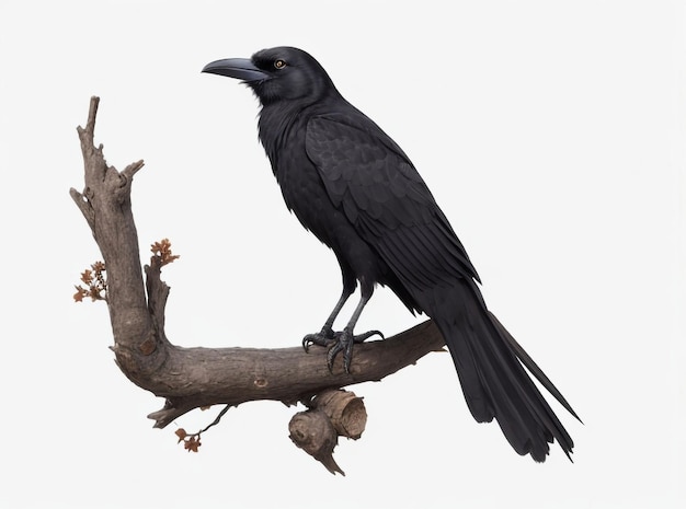 Photo a black crow generative ai